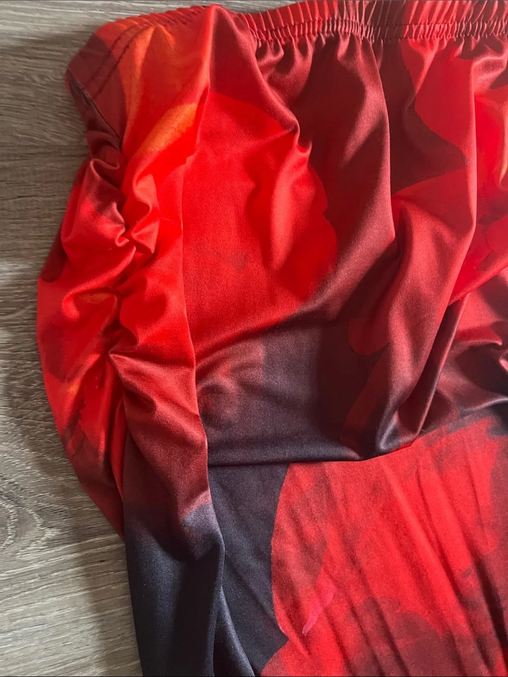 SHEIN Red and Cream Satin-Look Slip Dress Set